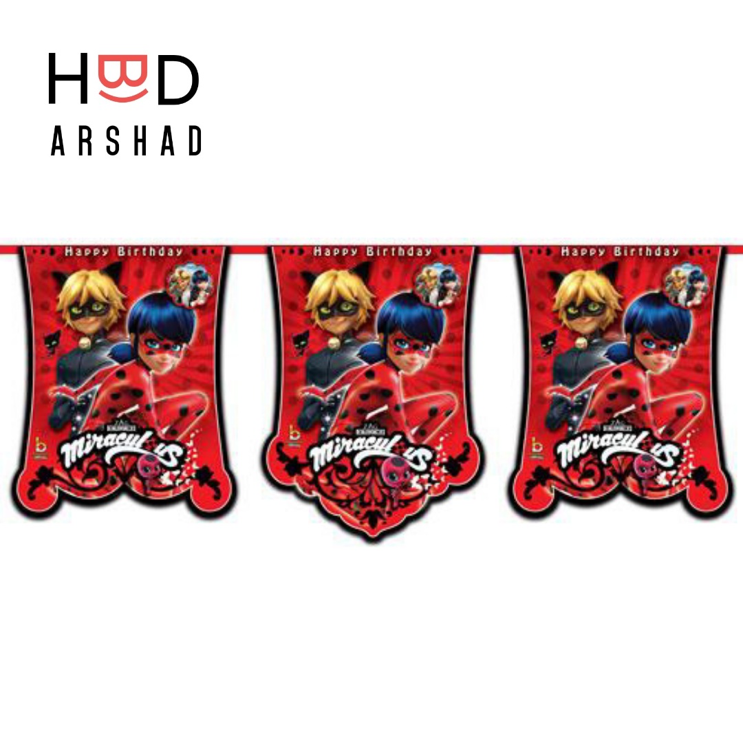 ریسه پرچم تم دختر کفشدوزکی